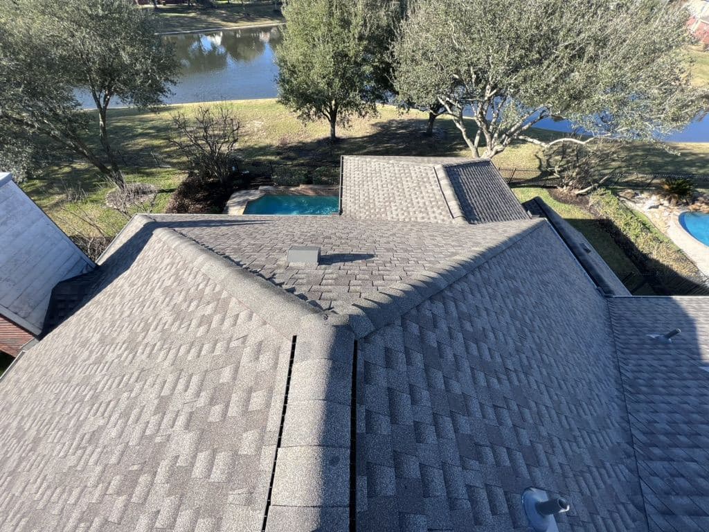 Completed architectural shingle roof
